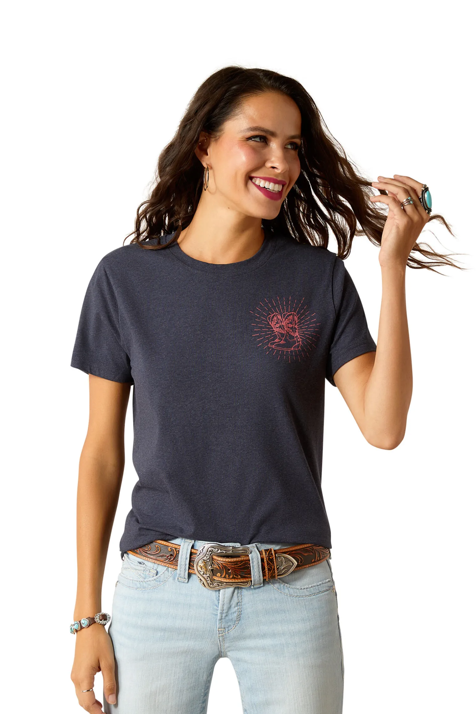 Ariat Dame T-skjorte med korte ermer Genuine