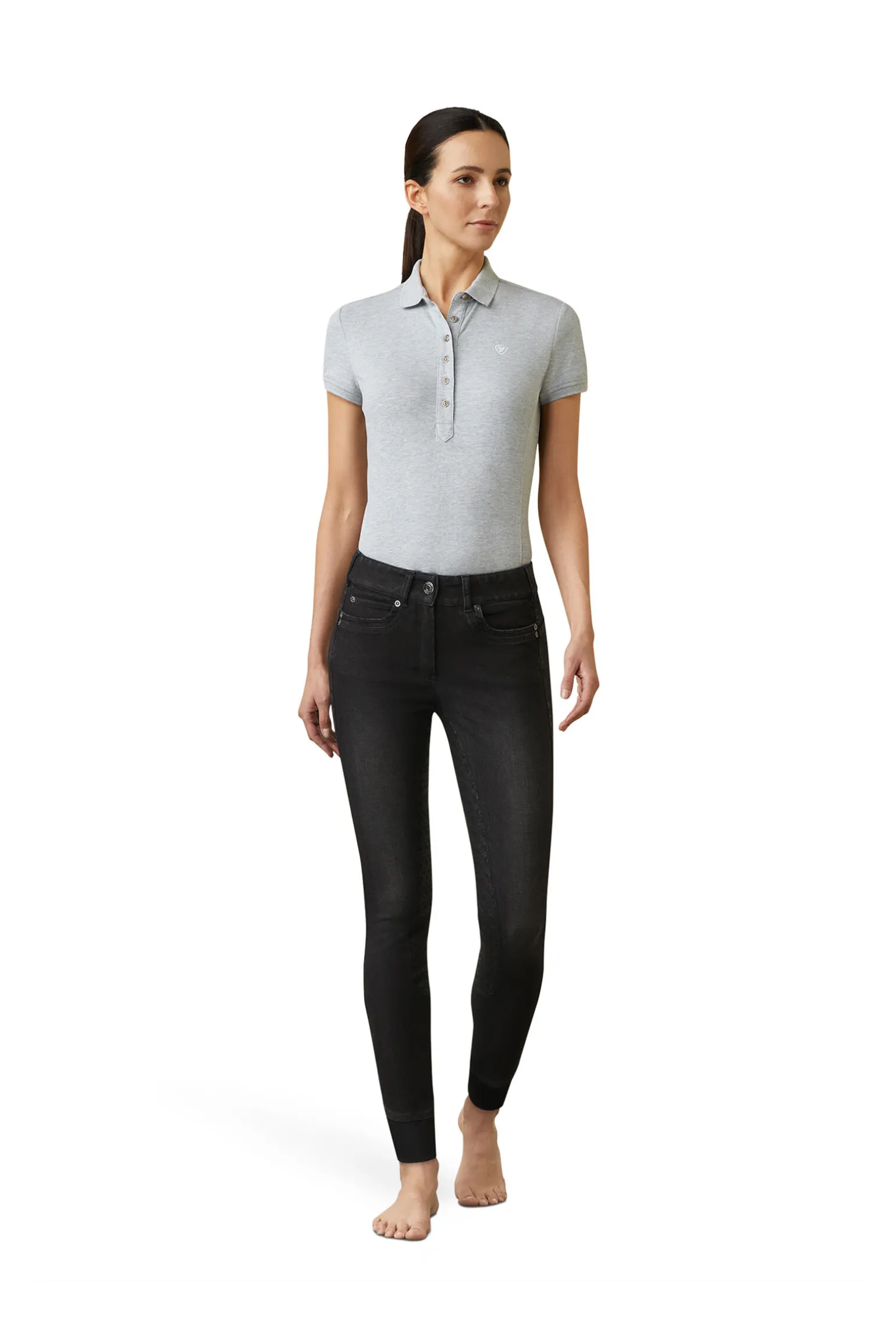 Ariat Halo B Ridebukser med full grep i dongeri for kvinner