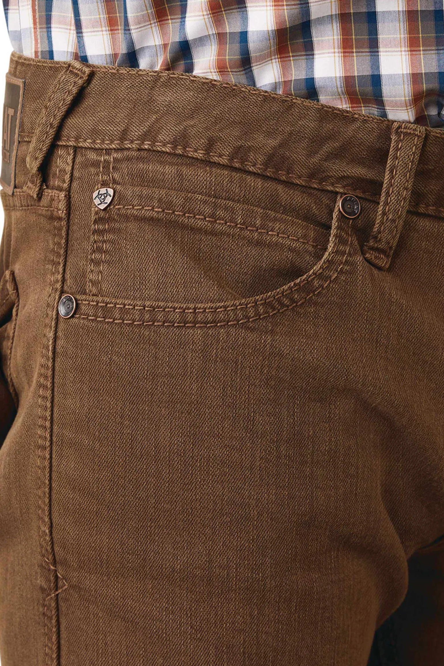 Ariat M7 Str Grizzly Straight jeans til herre i olivengrønn