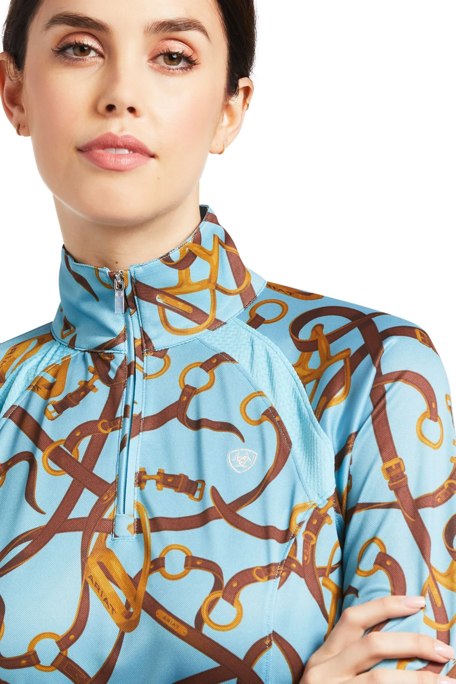 Ariat Sunstopper 2.0 skjorte med 1/4 glidelås, dame