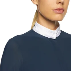 Cavalleria Toscana Embroidery stevneskjorte med lange ermer for kvinner