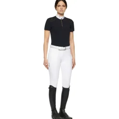 Cavalleria Toscana R-Evo Epaulet Shortsleeve Zip Polo