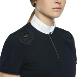 Cavalleria Toscana R-Evo Epaulet Shortsleeve Zip Polo