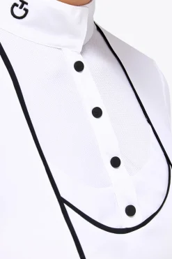 Cavalleria Toscana Tech Jersey Piqué stevneskjorte med lange ermer for kvinner