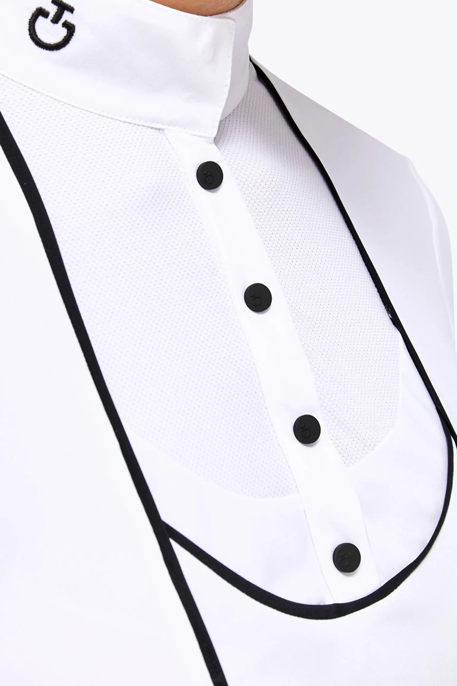 Cavalleria Toscana Tech Jersey Piqué stevneskjorte med lange ermer for kvinner