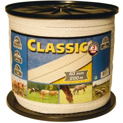 Farm Patrol klassisk strømbånd 200 m, 40 mm, 9x0,2+4x0,3 niro