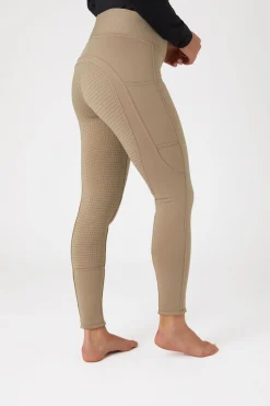 Horze Active helforsterkede ridetights til vinteren med fullgrip og telefonlomme