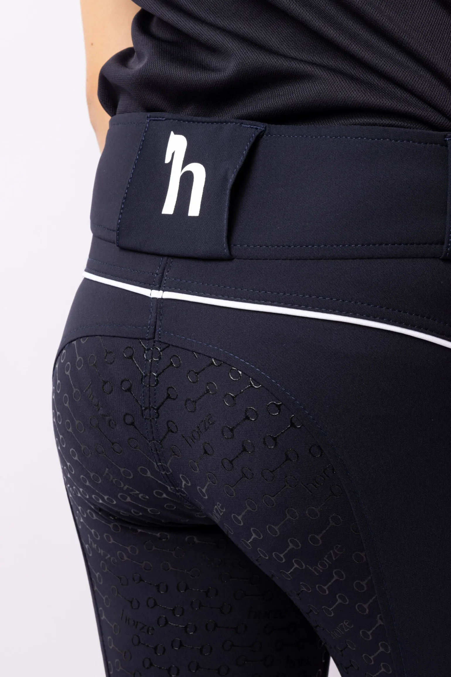 Horze Aubrey ridebukse, helforsterket med silikon, høyt liv, barn