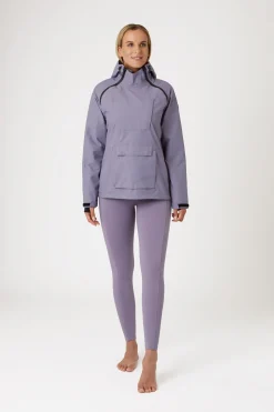 Horze Ayla ride-regnjakke med glidelås til dame