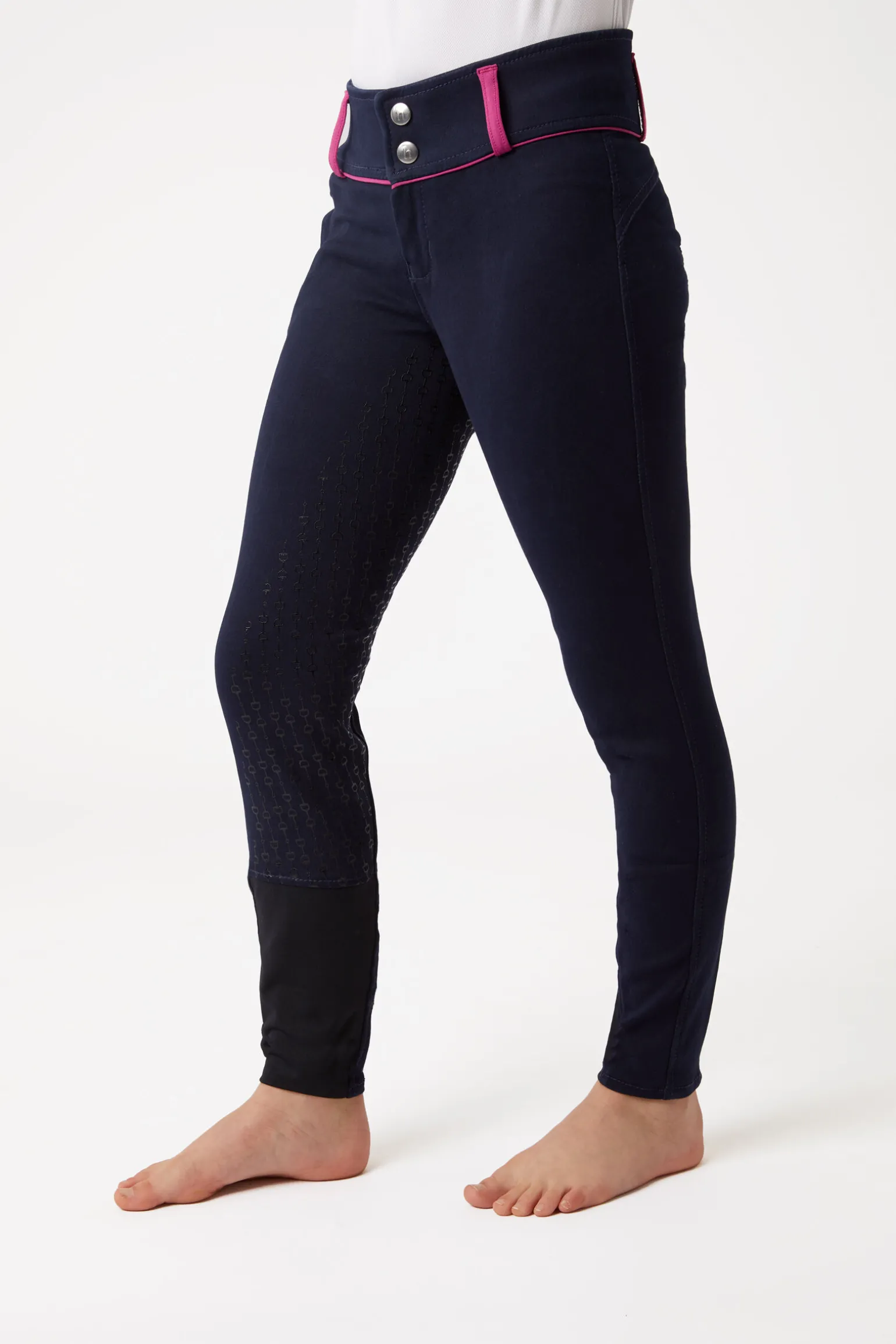 Horze Daniella helforsterkede ridebukser med silikon, barn