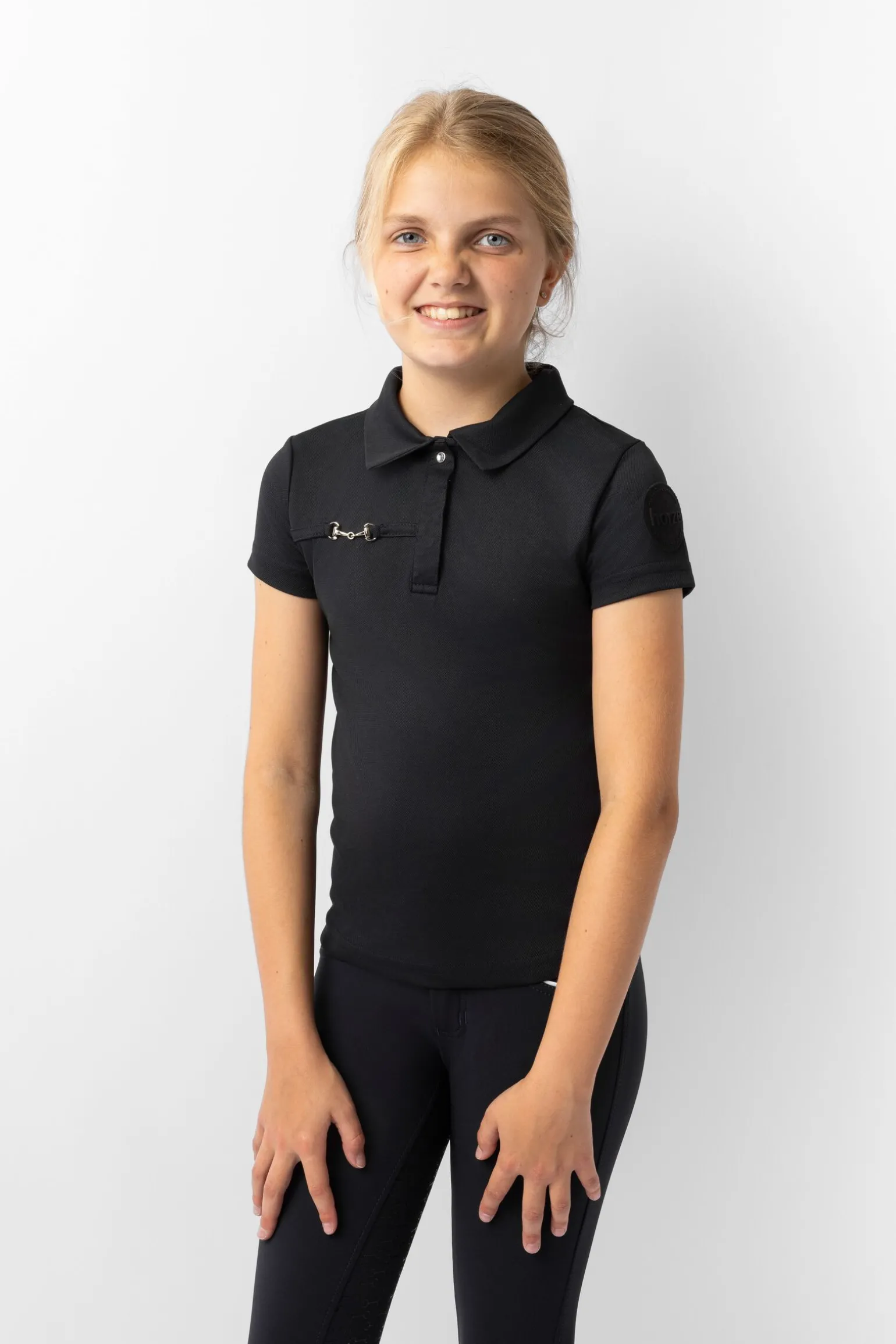 Horze Denise funksjonell kortermet poloskjorte, barn
