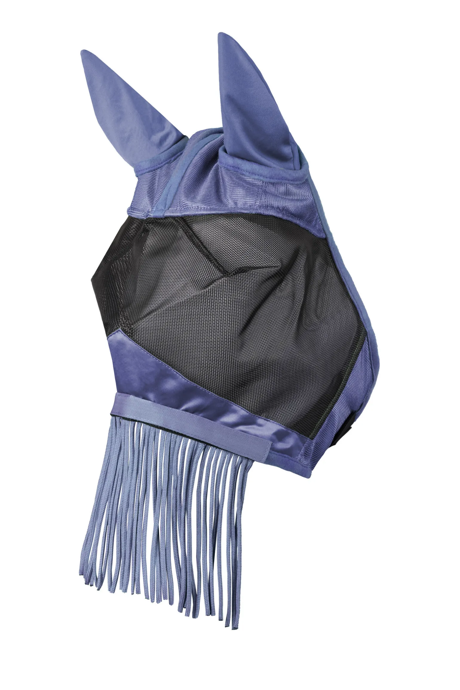 Horze fluemaske med frynset nese