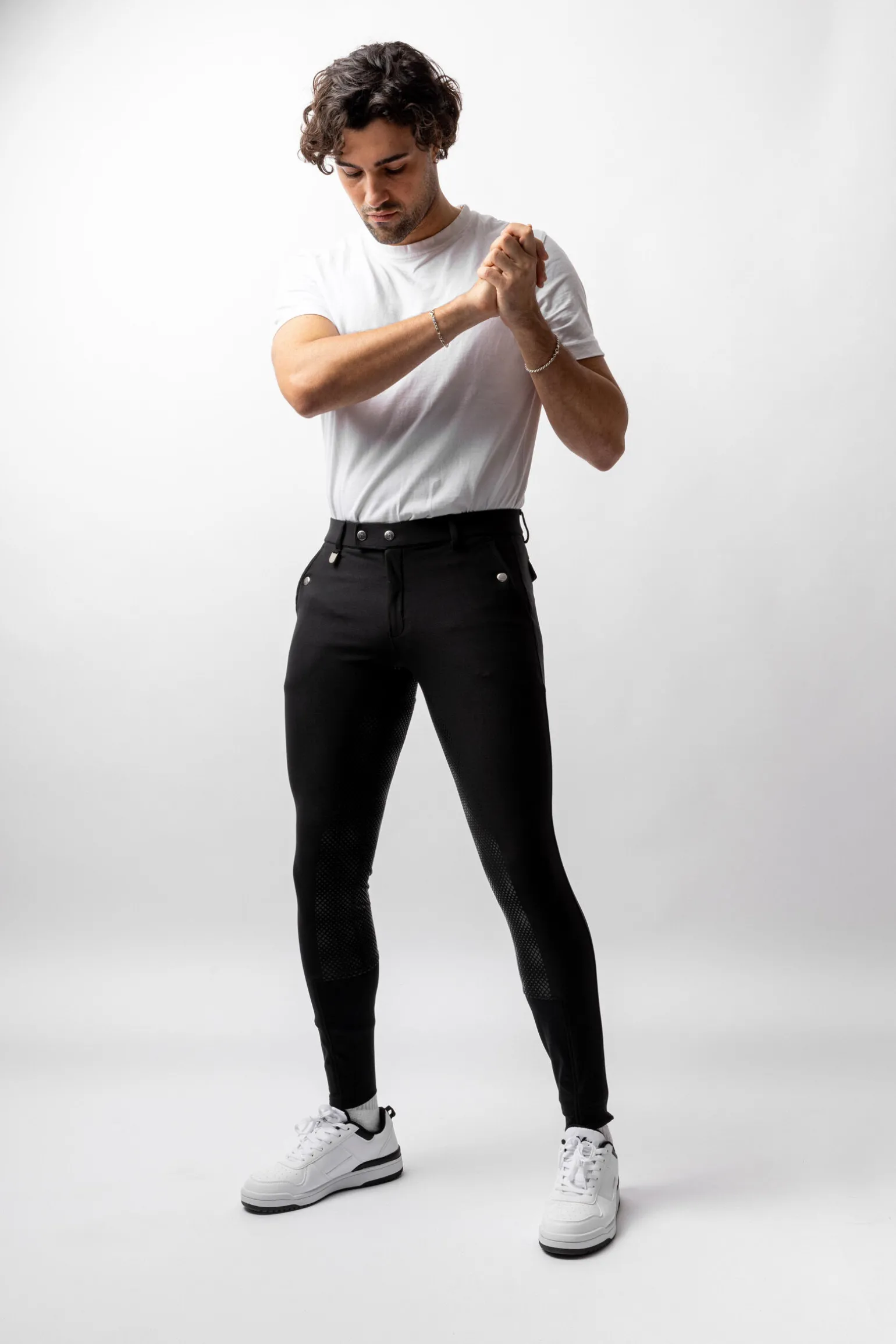 Horze Grand Prix helforsterket ridebukse med silikon, herre