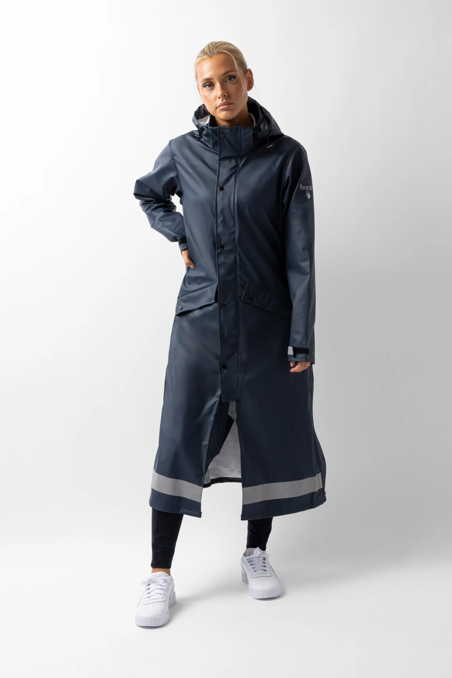 Horze Hazel lang regnjakke med splitt, dame