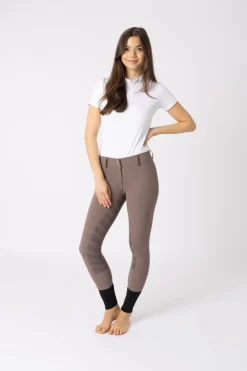 Horze helforsterkede ridebukser med silikon, høyt liv og telefonlomme, dame