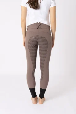 Horze helforsterkede ridebukser med silikon, høyt liv og telefonlomme, dame