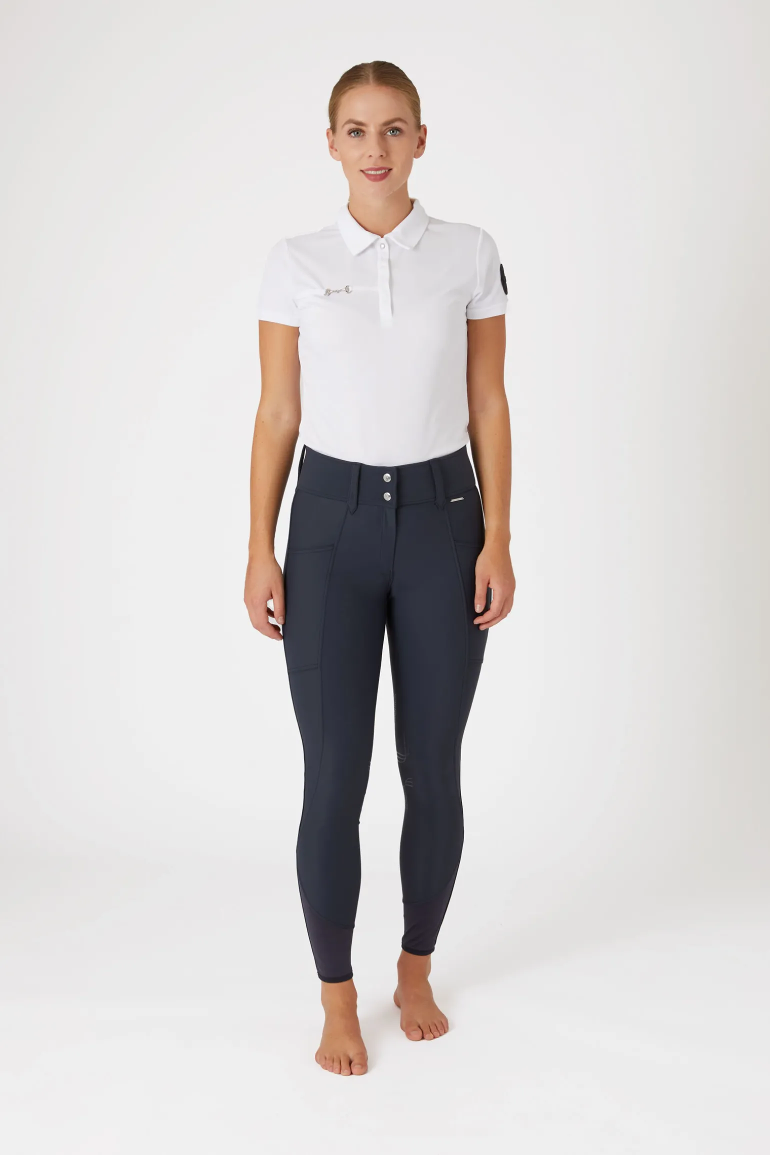 Horze Indira kneforsterkede ridebukser med høyt liv til dame