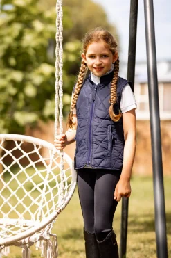 Horze klassisk vattert vest til barn