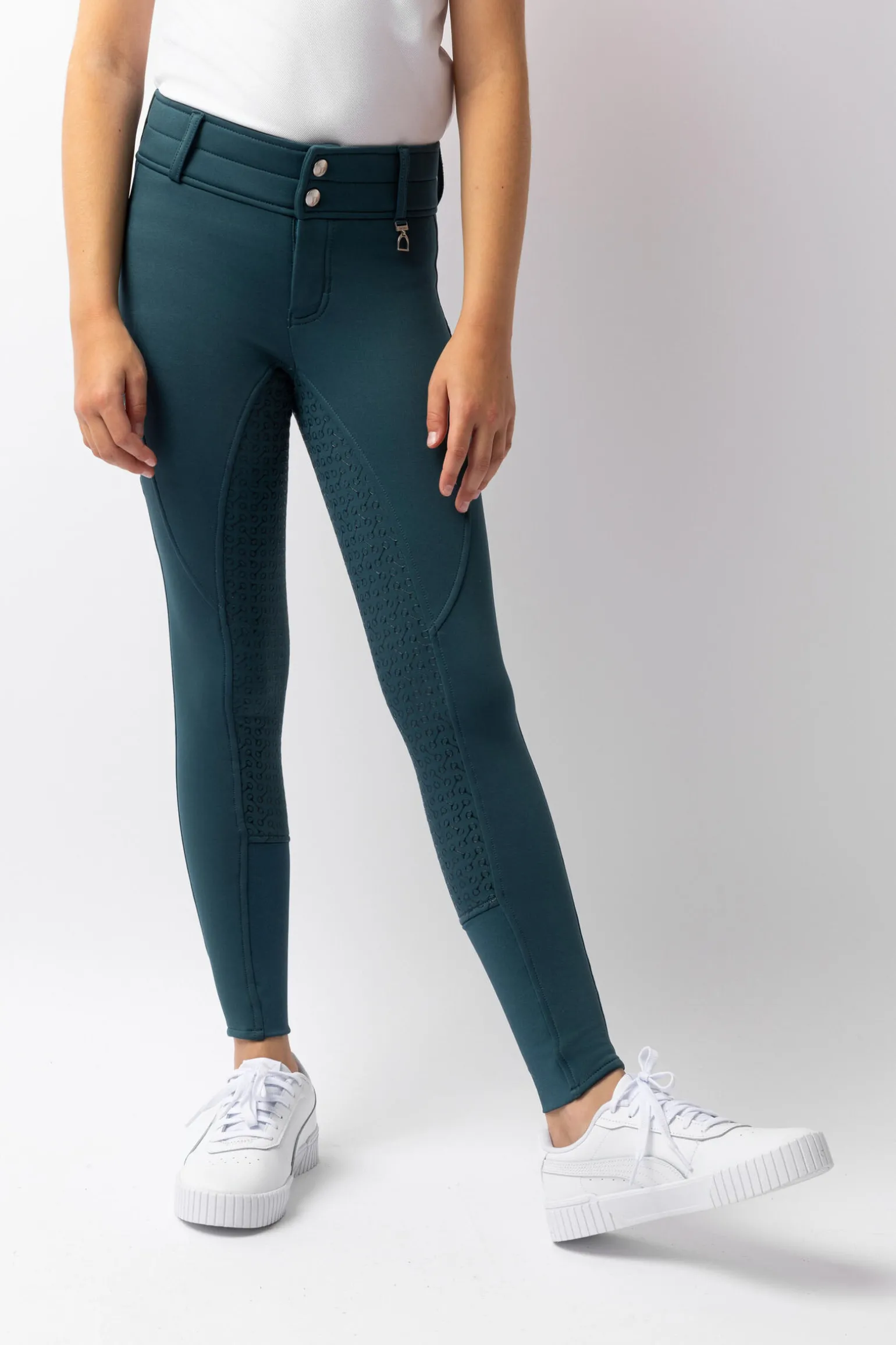 Horze Rhea helforsterket thermoridebukse med baklommer, barn