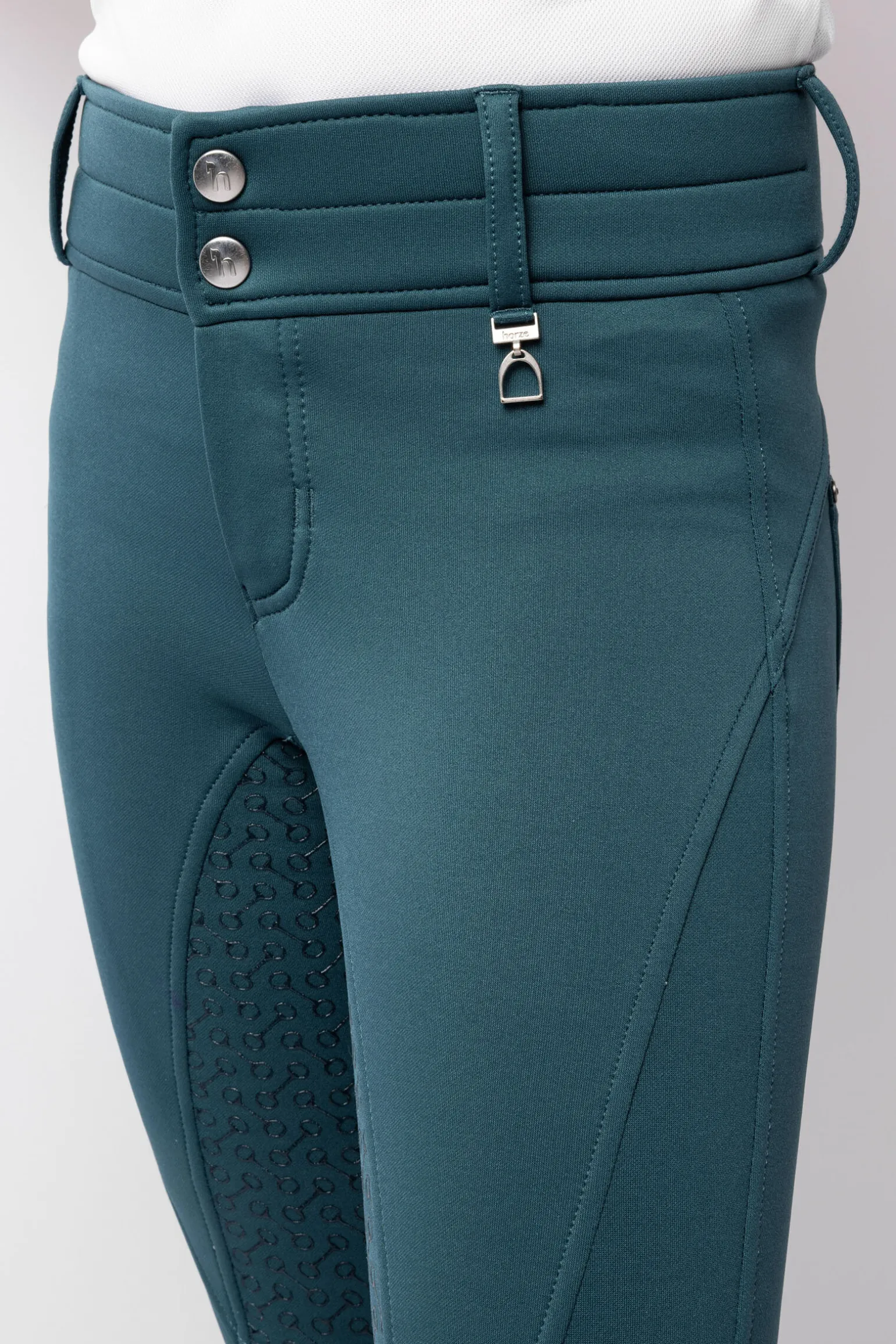 Horze Rhea helforsterket thermoridebukse med baklommer, barn