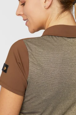 Horze Sagria treningsskjorte med gyllen rygg, dame