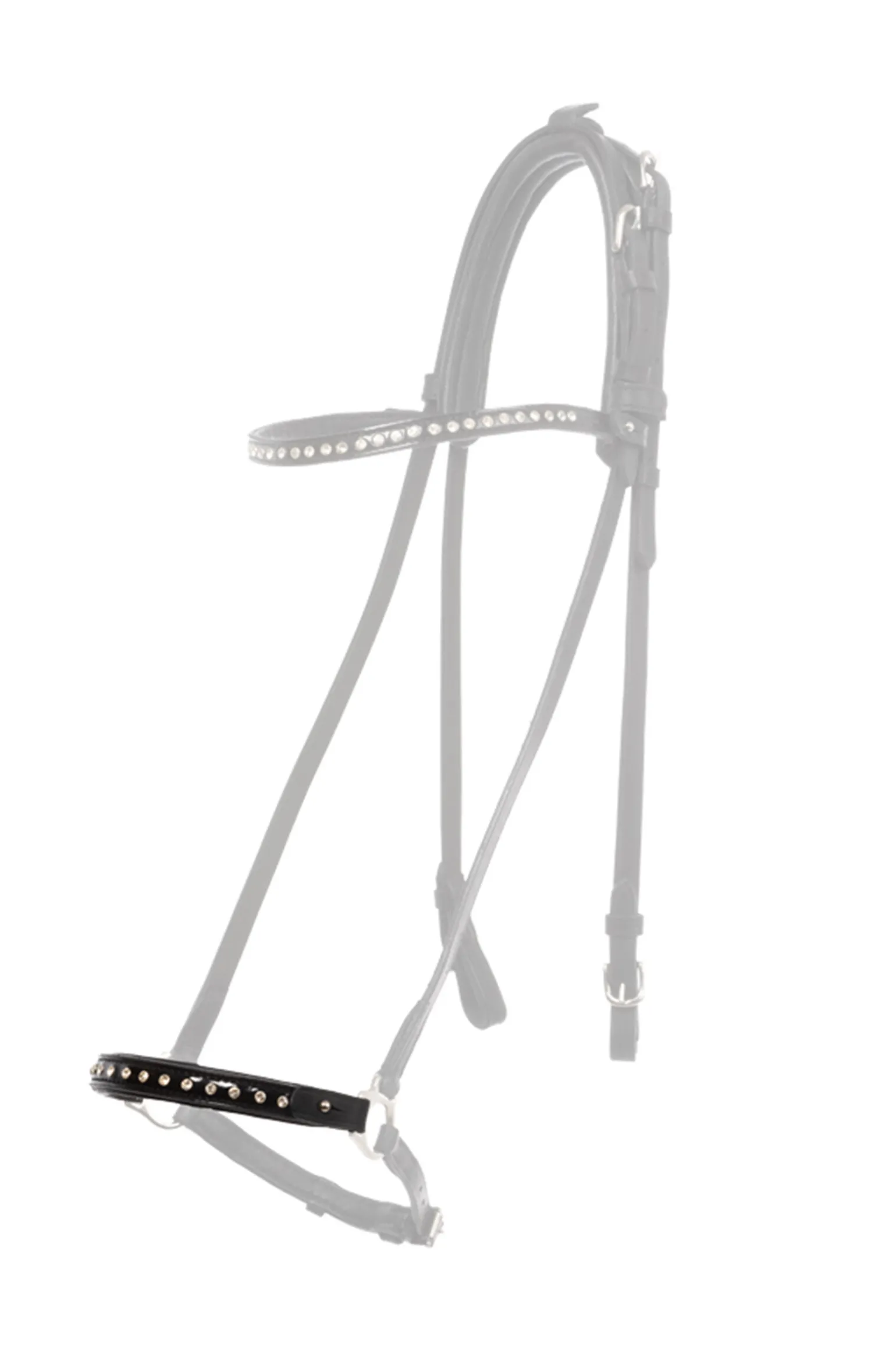 Kavalkade Glansandi Dropped Noseband Piece for Kjartan Icelandic Bridle