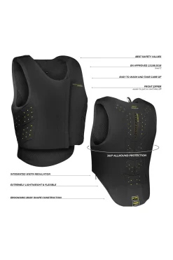 Komperdell sikkerhetsvest, frontglidelås, junior