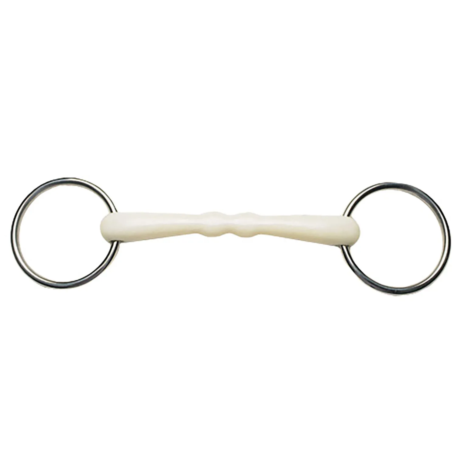 Korsteel Flexi rett munnstykke, løse ringer, trinsebitt