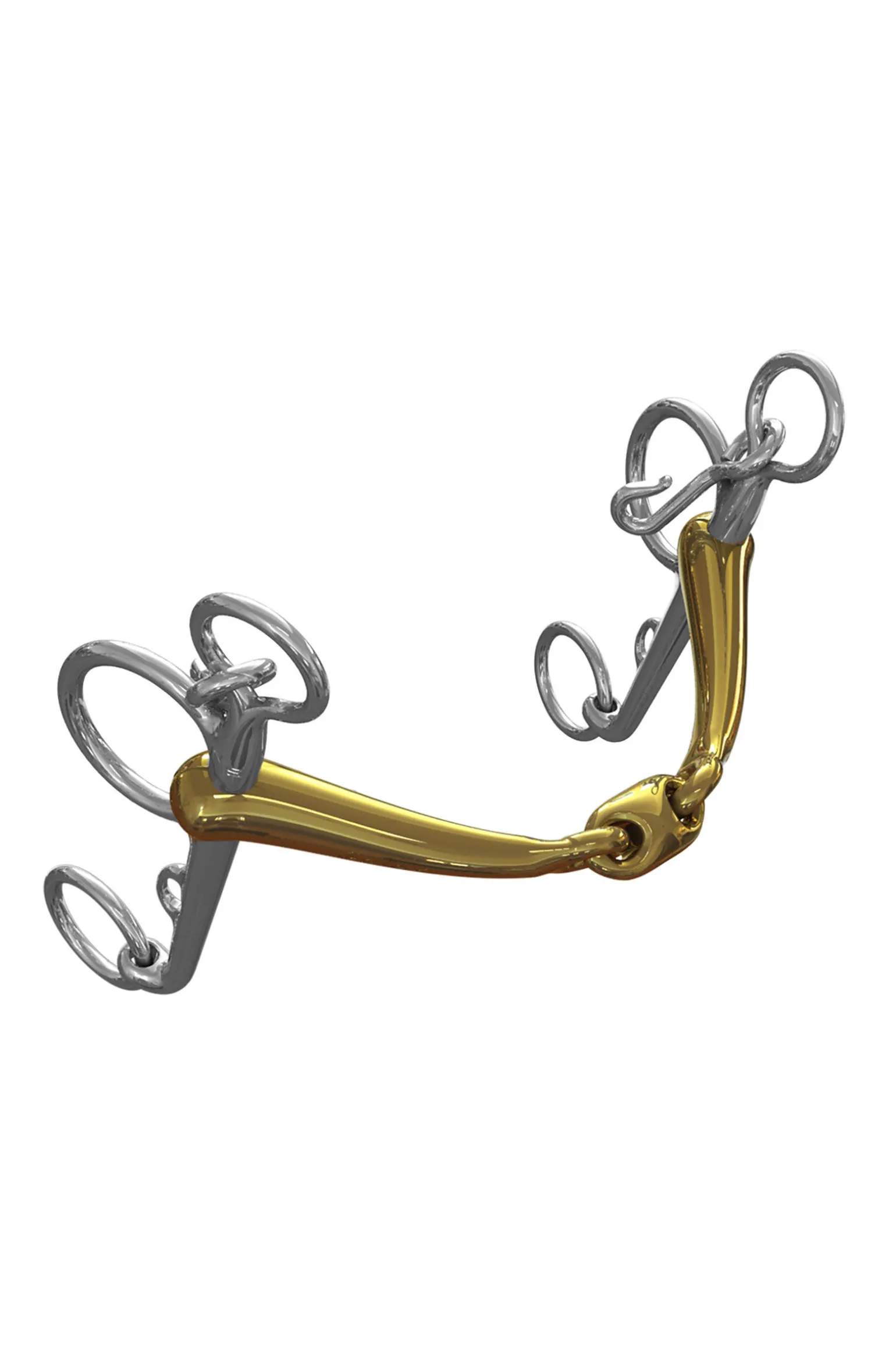 NS Bits Tranz, 16 mm, tredelt pelham, 7 cm sjenkler