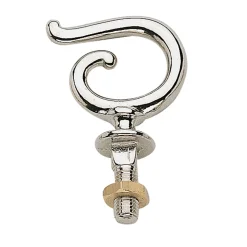 Sprenger tømmekrok med mutter, nysølv