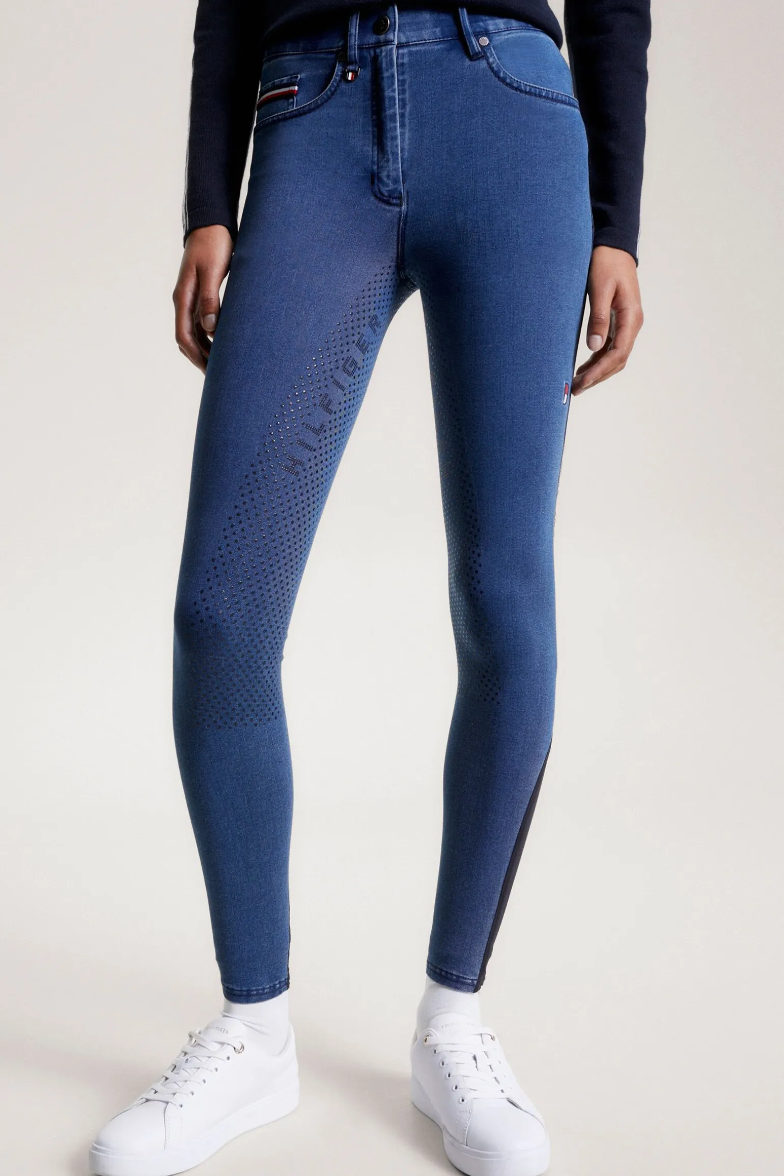 Tommy Hilfiger Equestrian Queens Denim Full Grip Ridebukse