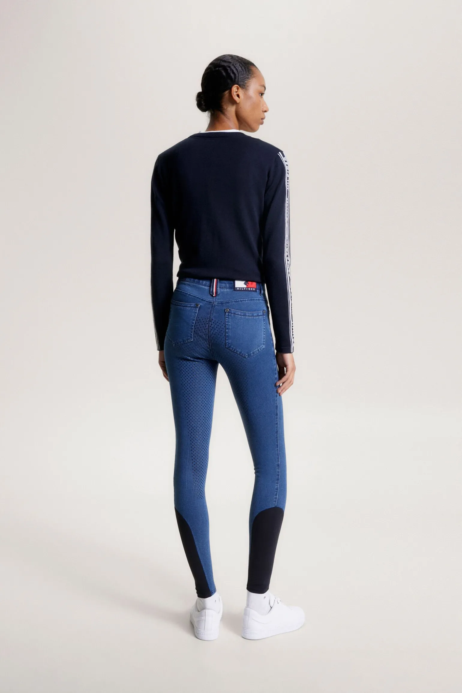 Tommy Hilfiger Equestrian Queens Denim Full Grip Ridebukse