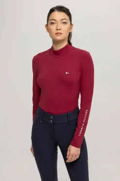 Tommy Hilfiger Equestrian langermet genser med høy hals for kvinner