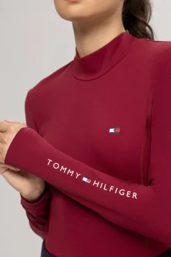 Tommy Hilfiger Equestrian langermet genser med høy hals for kvinner