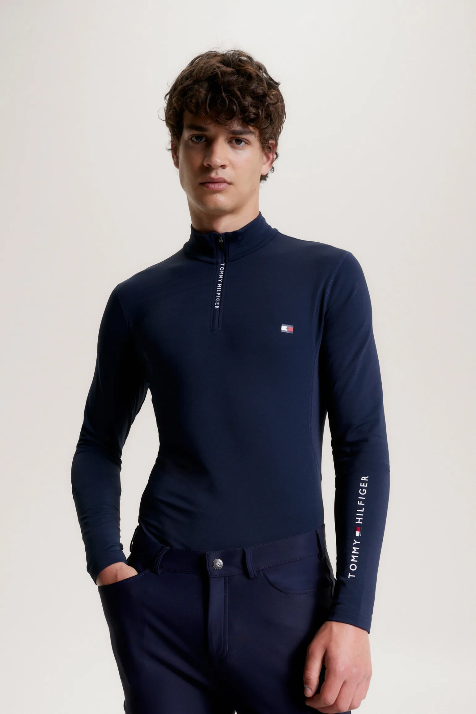 Tommy Hilfiger Equestrian 1/4 Zip Termoskjorte for menn